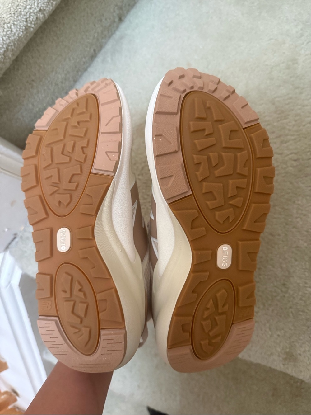 Figs Women's Cream and Blush Sneakers - Picture 2 of 6